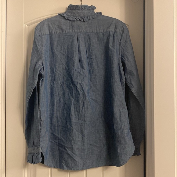 JCrew ruffle neck top - Picture 5 of 5